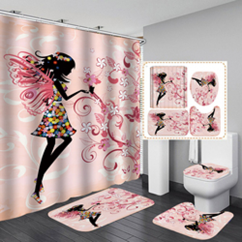 Branded Printable Curtain Shower Custom, Custom Printed Wholesale Weighted Custom Shower Curtain Printing/
