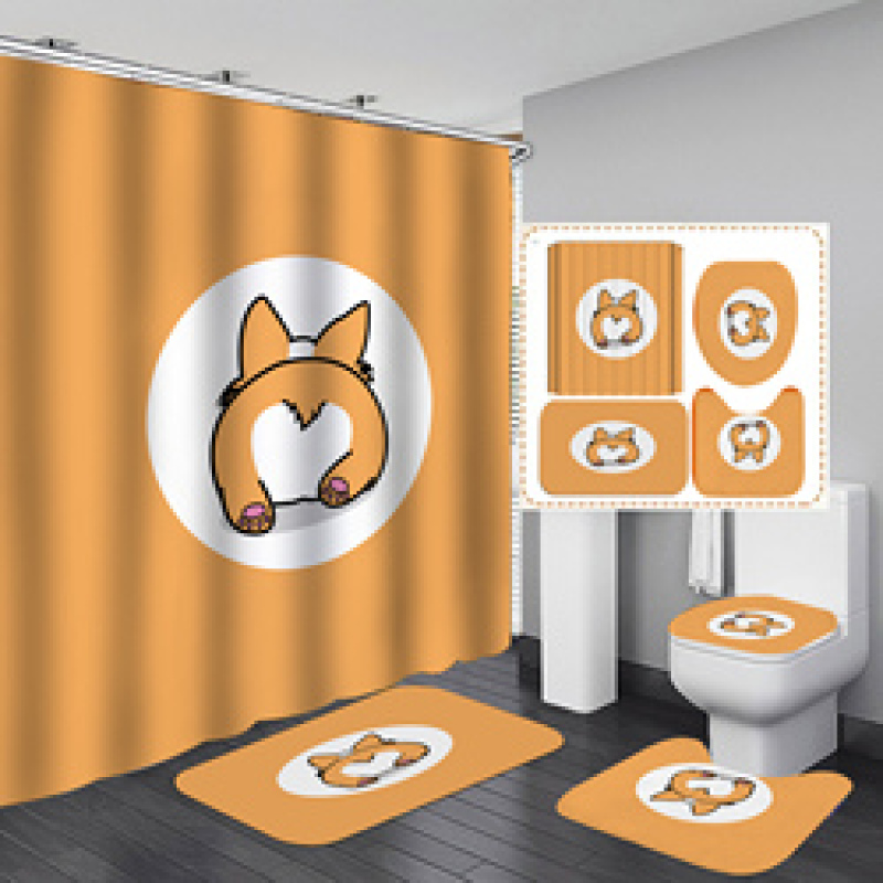 Branded Printable Curtain Shower Custom, Custom Printed Wholesale Weighted Custom Shower Curtain Printing/