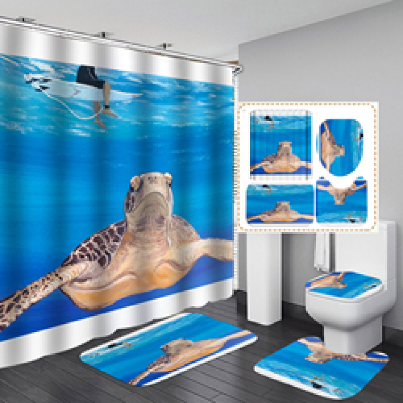 Branded Printable Curtain Shower Custom, Custom Printed Wholesale Weighted Custom Shower Curtain Printing/