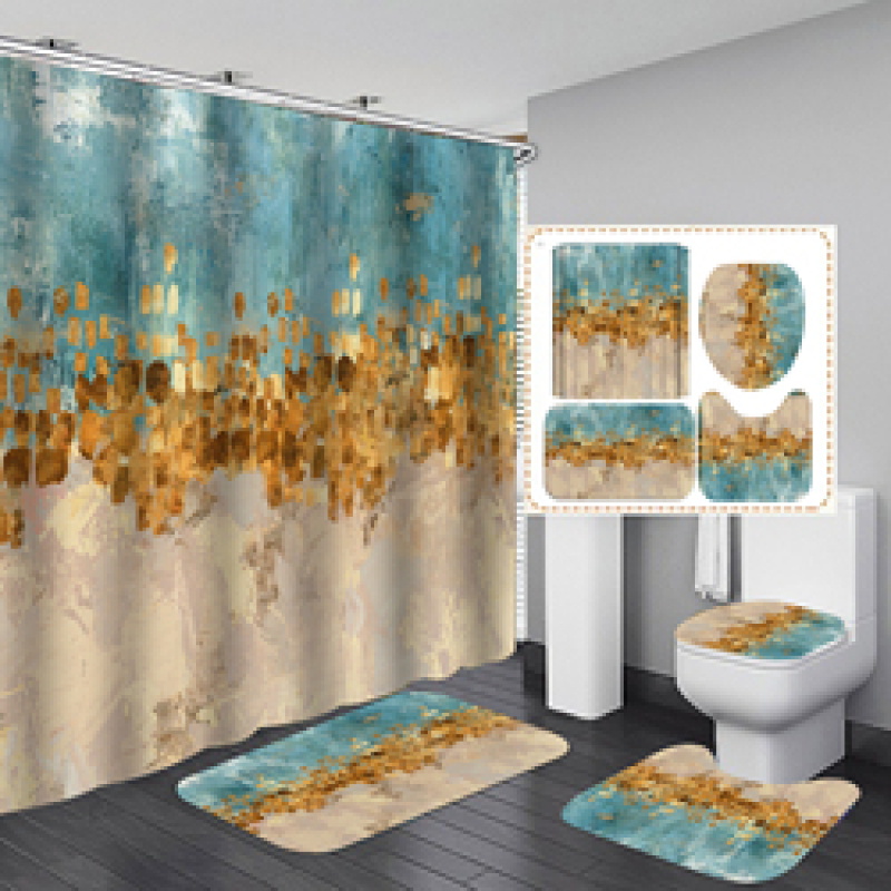 Branded Printable Curtain Shower Custom, Custom Printed Wholesale Weighted Custom Shower Curtain Printing/