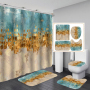 Branded Printable Curtain Shower Custom, Custom Printed Wholesale Weighted Custom Shower Curtain Printing/