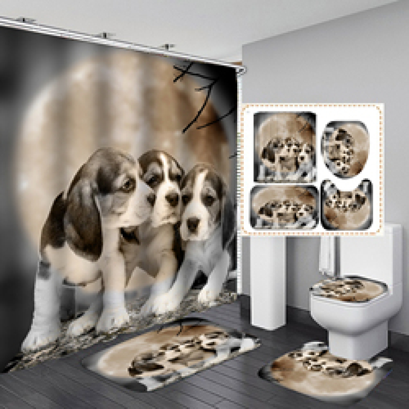 Branded Printable Curtain Shower Custom, Custom Printed Wholesale Weighted Custom Shower Curtain Printing/