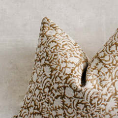 Classy Design Light Brown Floral Printed Pillow Case Cushion Cover For Living Room