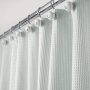 Custom waterproof Waffle shower curtain Bath room shower curtain polyester Waffle fabric Shower curtain