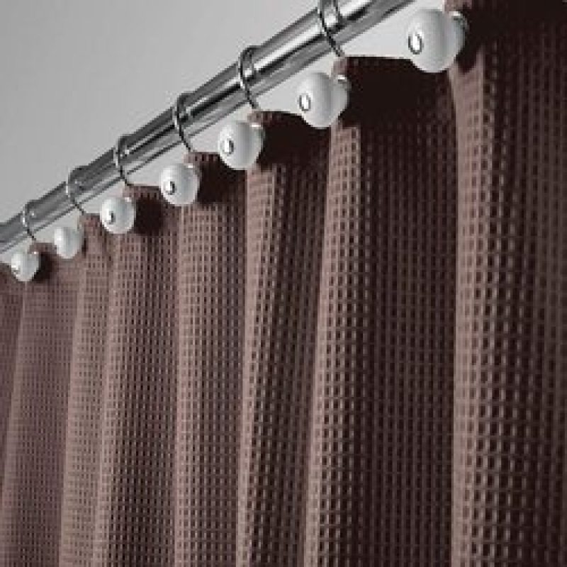 Custom waterproof Waffle shower curtain Bath room shower curtain polyester Waffle fabric Shower curtain