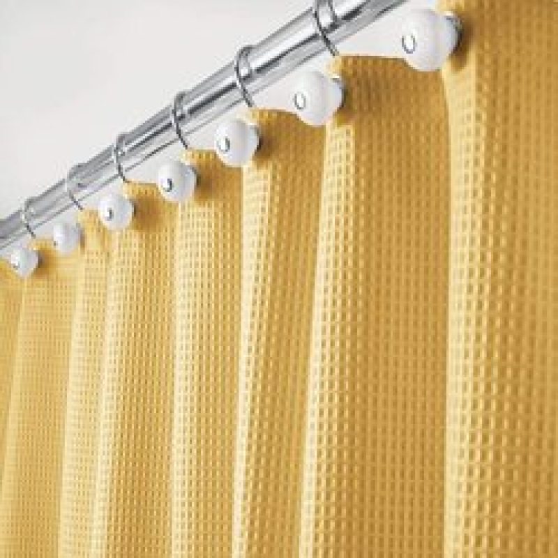 Custom waterproof Waffle shower curtain Bath room shower curtain polyester Waffle fabric Shower curtain