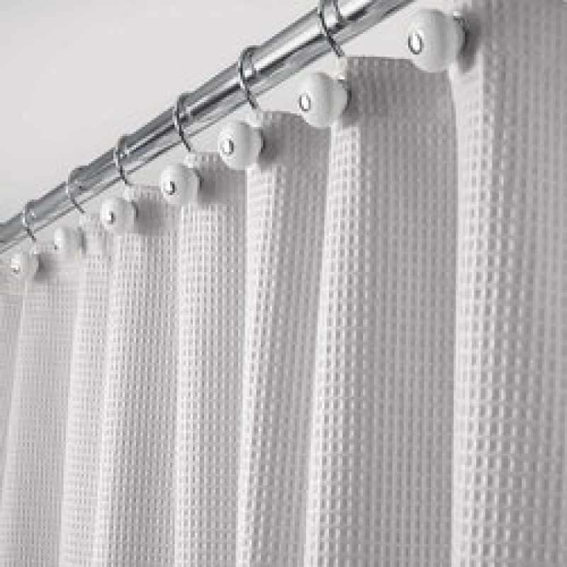 Custom waterproof Waffle shower curtain Bath room shower curtain polyester Waffle fabric Shower curtain