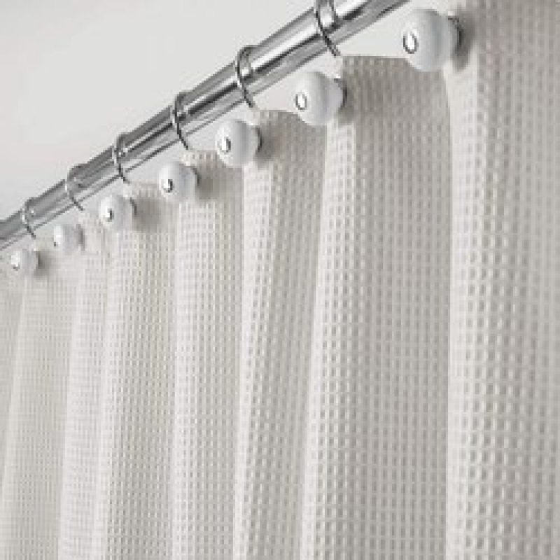 Custom waterproof Waffle shower curtain Bath room shower curtain polyester Waffle fabric Shower curtain