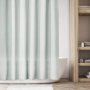 Custom waterproof Waffle shower curtain Bath room shower curtain polyester Waffle fabric Shower curtain