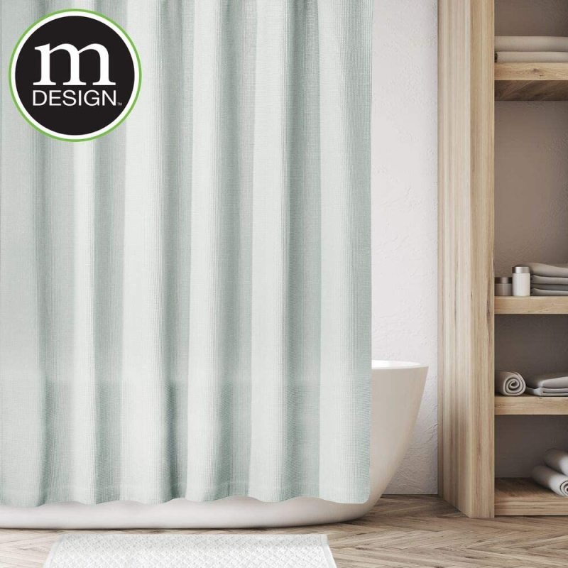 Custom waterproof Waffle shower curtain Bath room shower curtain polyester Waffle fabric Shower curtain