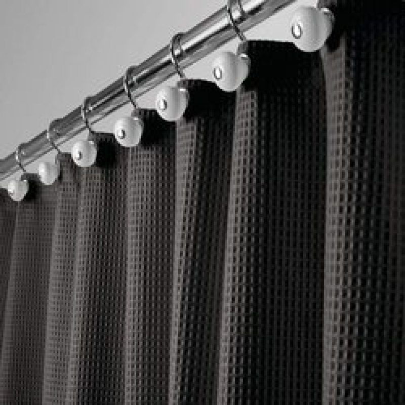 Custom waterproof Waffle shower curtain Bath room shower curtain polyester Waffle fabric Shower curtain