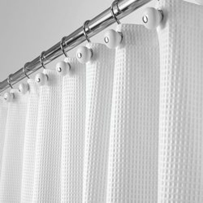 Custom waterproof Waffle shower curtain Bath room shower curtain polyester Waffle fabric Shower curtain
