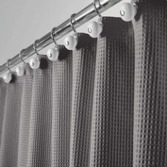 Custom waterproof Waffle shower curtain Bath room shower curtain polyester Waffle fabric Shower curtain