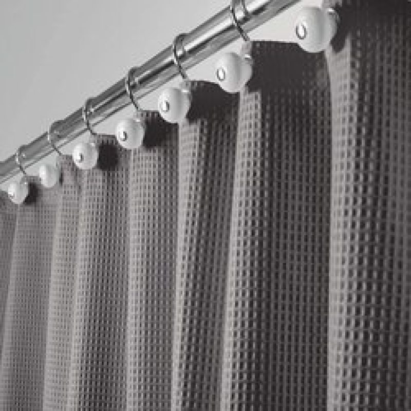 Custom waterproof Waffle shower curtain Bath room shower curtain polyester Waffle fabric Shower curtain