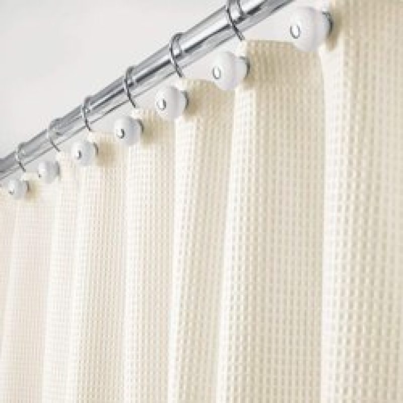 Custom waterproof Waffle shower curtain Bath room shower curtain polyester Waffle fabric Shower curtain