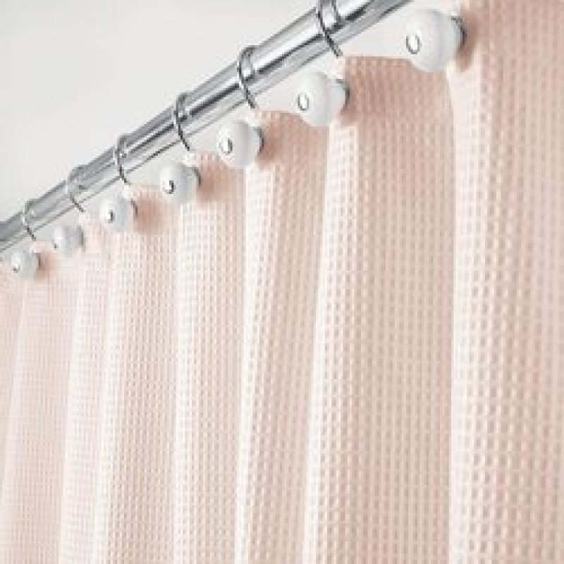 Custom waterproof Waffle shower curtain Bath room shower curtain polyester Waffle fabric Shower curtain