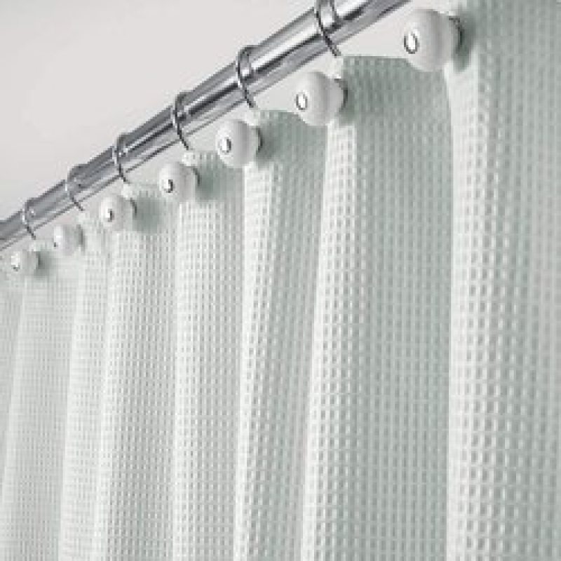 Custom waterproof Waffle shower curtain Bath room shower curtain polyester Waffle fabric Shower curtain
