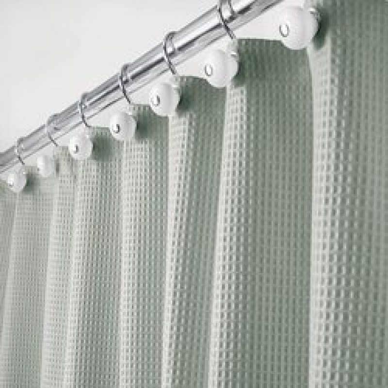 Custom waterproof Waffle shower curtain Bath room shower curtain polyester Waffle fabric Shower curtain