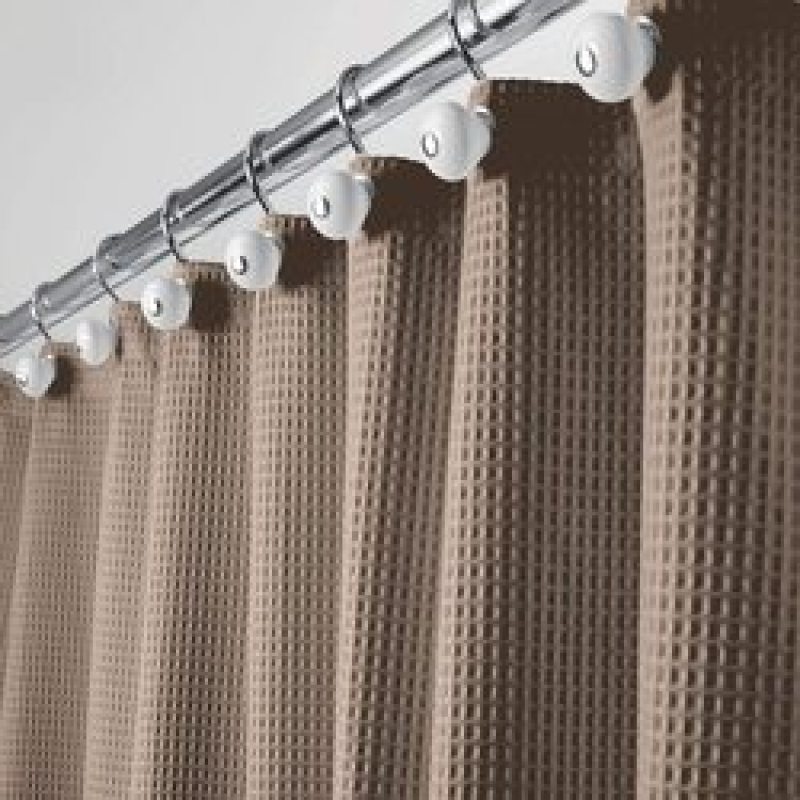 Custom waterproof Waffle shower curtain Bath room shower curtain polyester Waffle fabric Shower curtain