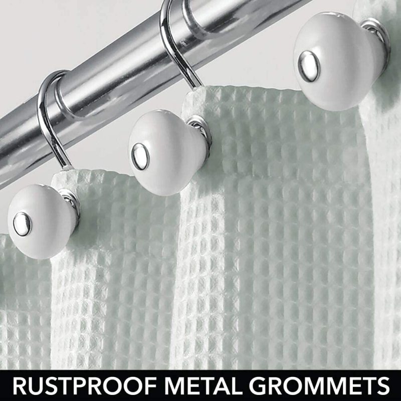 Custom waterproof Waffle shower curtain Bath room shower curtain polyester Waffle fabric Shower curtain