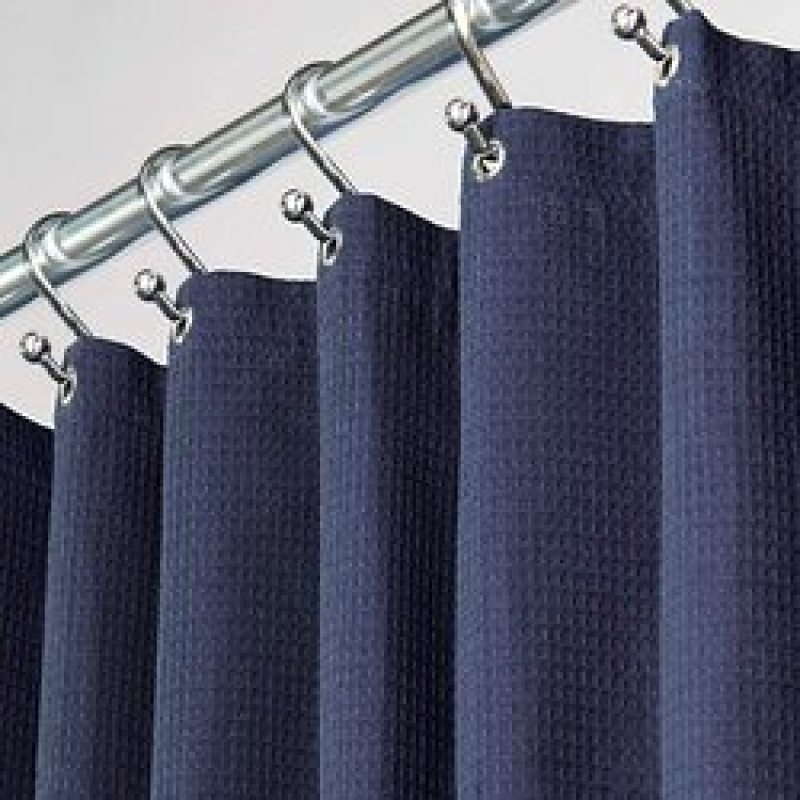 Custom waterproof Waffle shower curtain Bath room shower curtain polyester Waffle fabric Shower curtain