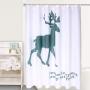 Trendy Polyester Shower Curtains,  Waterproof Printed Bathroom Curtain with Hooks$ /