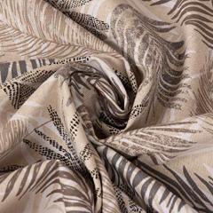 Hot Sale Palm Leaves Natural Brown Grey 40 x 160 cm Decor Polyester Table Runner For Outdoor Picnic Kitchen