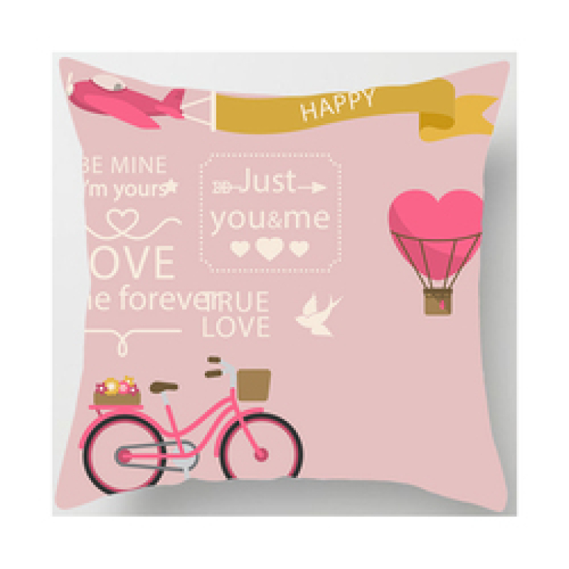 Latest Valentine Pattern 100% Polyester Bed Chair Cushion Cover, Wholesale Personalized Your Design 3D Cushion Cover/