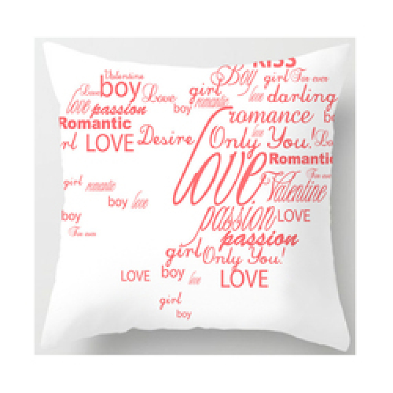 Latest Valentine Pattern 100% Polyester Bed Chair Cushion Cover, Wholesale Personalized Your Design 3D Cushion Cover/