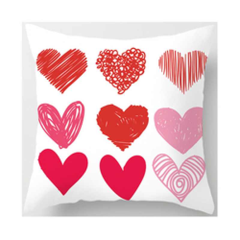 Latest Valentine Pattern 100% Polyester Bed Chair Cushion Cover, Wholesale Personalized Your Design 3D Cushion Cover/