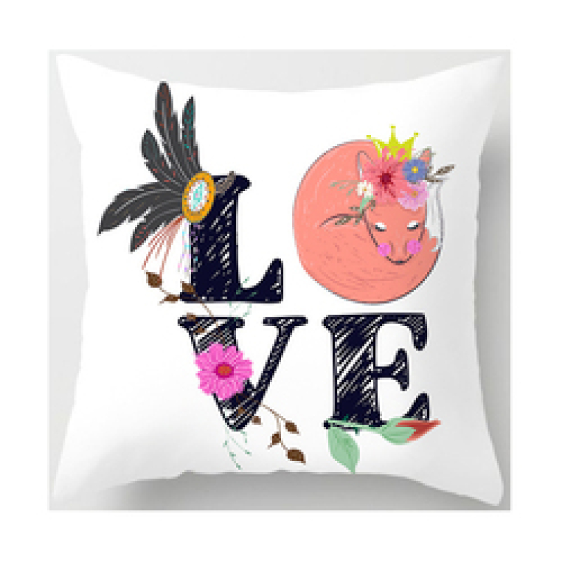 Latest Valentine Pattern 100% Polyester Bed Chair Cushion Cover, Wholesale Personalized Your Design 3D Cushion Cover/