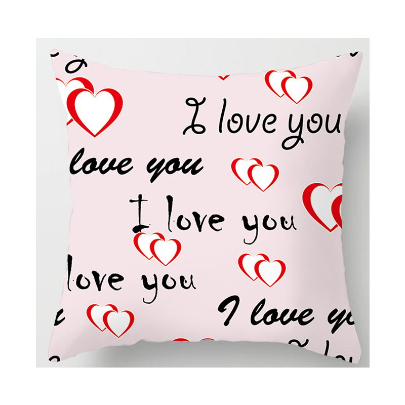 Latest Valentine Pattern 100% Polyester Bed Chair Cushion Cover, Wholesale Personalized Your Design 3D Cushion Cover/