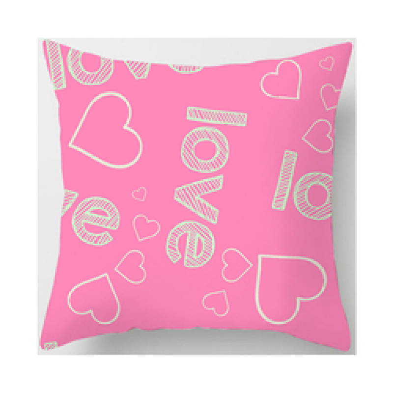 Latest Valentine Pattern 100% Polyester Bed Chair Cushion Cover, Wholesale Personalized Your Design 3D Cushion Cover/