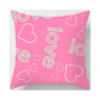 Latest Valentine Pattern 100% Polyester Bed Chair Cushion Cover, Wholesale Personalized Your Design 3D Cushion Cover/