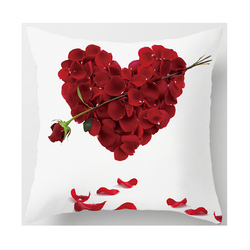 Latest Valentine Pattern 100% Polyester Bed Chair Cushion Cover, Wholesale Personalized Your Design 3D Cushion Cover/