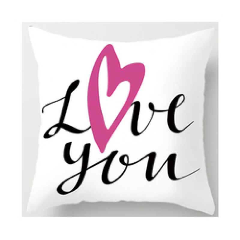 Latest Valentine Pattern 100% Polyester Bed Chair Cushion Cover, Wholesale Personalized Your Design 3D Cushion Cover/