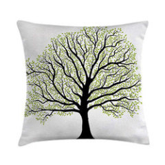 Throw Cushion Cover for Home Decoration,  Throw Pillow Case Cushion Cover, Yellow and Grey/