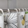 Green Plant Pattern Style Polyester Shower Curtain   , Flower pattern Shower Curtain   /