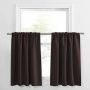Hot selling 100% polyester ready made stock one piece soft thermal blackout kitchen curtains
