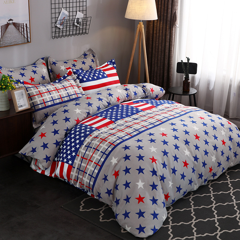 Home Bedsheets 100% Cotton Bed Sheet Sets Bedding, Cheap Queen Size Bedding Set For Kids