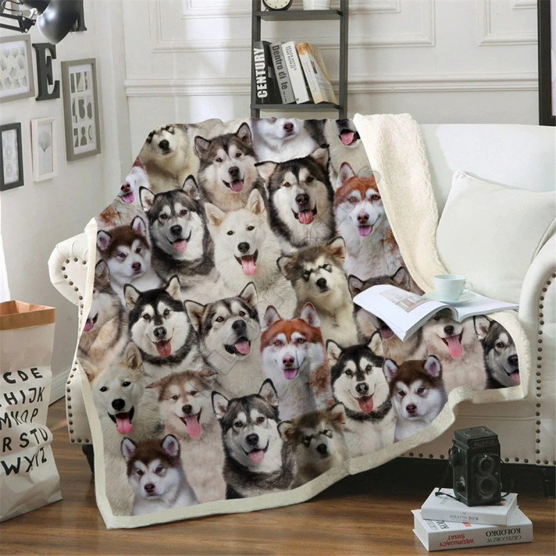 Premium Fleece Sherpa 3D printed Fleece Blanket on Bed Home Textiles Dreamlike/
