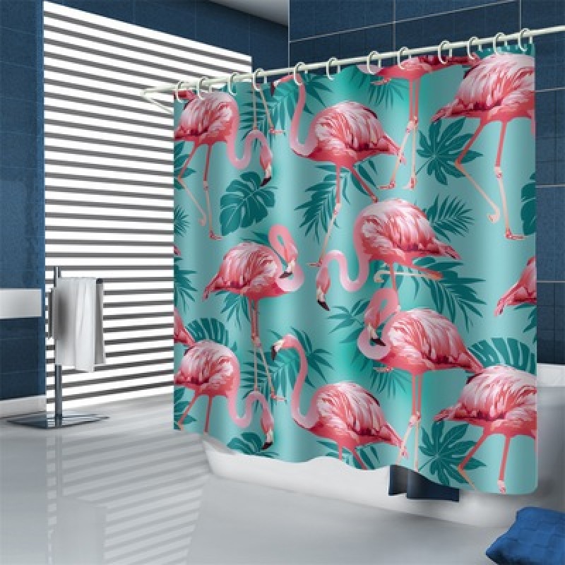 polyester bathroom curtain, Pretty Curtain Liner Hooks Sets Bathroom Waterproof tirai kamar mandi Shower Bath Curtains Set
