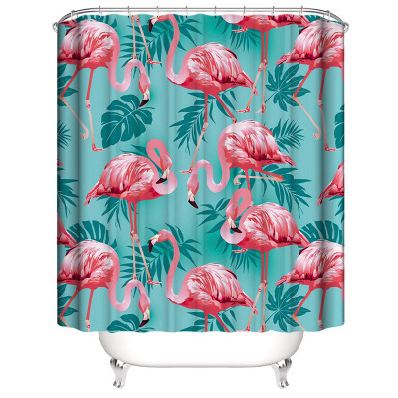 polyester bathroom curtain, Pretty Curtain Liner Hooks Sets Bathroom Waterproof tirai kamar mandi Shower Bath Curtains Set