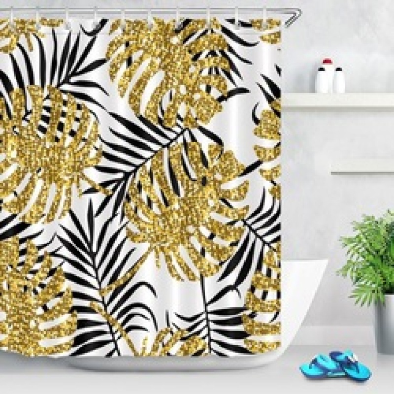 polyester bathroom curtain, Pretty Curtain Liner Hooks Sets Bathroom Waterproof tirai kamar mandi Shower Bath Curtains Set
