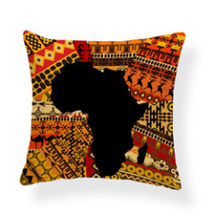 African Style Cushion Cover, Linen African  Printed Home Sofa Decoration Pillow case