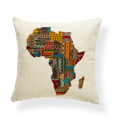 African Style Cushion Cover, Linen African  Printed Home Sofa Decoration Pillow case