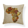 African Style Cushion Cover, Linen African  Printed Home Sofa Decoration Pillow case