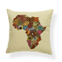 African Style Cushion Cover, Linen African  Printed Home Sofa Decoration Pillow case