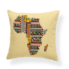 African Style Cushion Cover, Linen African  Printed Home Sofa Decoration Pillow case