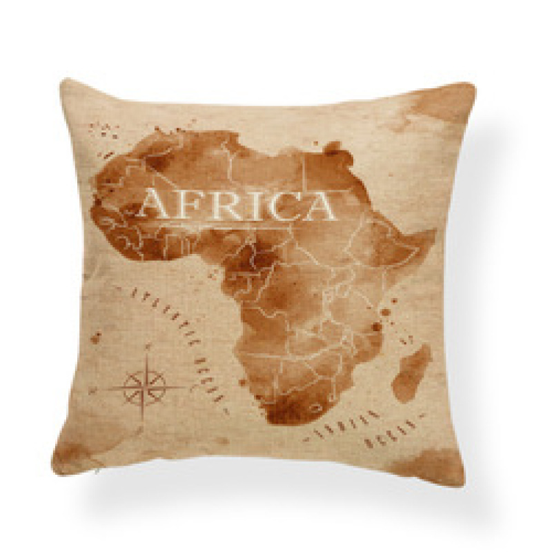 African Style Cushion Cover, Linen African  Printed Home Sofa Decoration Pillow case